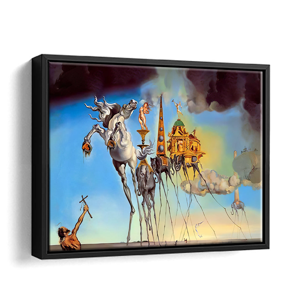 Temptation Of Saint Lazaro Framed Canvas Wall Art - Framed Prints, Canvas Prints, Prints for Sale, Canvas Painting