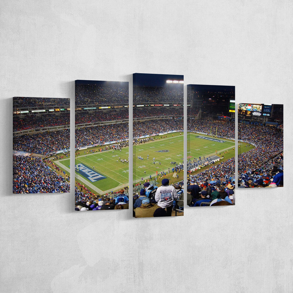 Tennessee Titans Stadium Canvas Prints Nissan Stadium Wall Art,Multi Panels,Sport Stadium Art Prints, Fan Gift