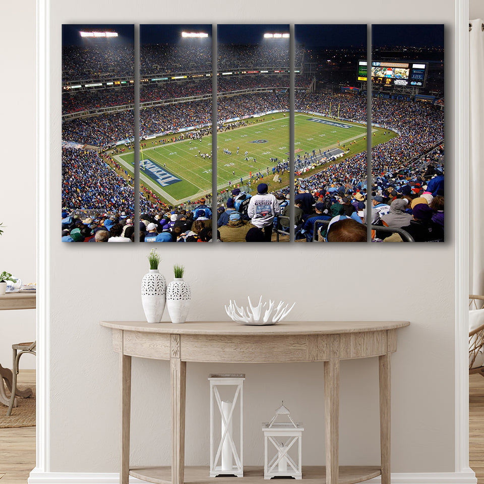 Tennessee Titans Stadium Canvas Prints Nissan Stadium Wall Art,Multi Panels B,Sport Stadium Art Prints, Fan Gift