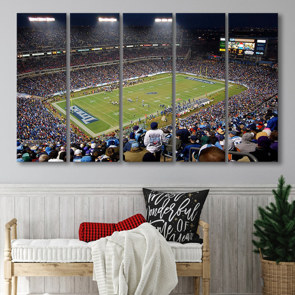 Tennessee Titans Stadium Canvas Prints Nissan Stadium Wall Art,Multi Panels B,Sport Stadium Art Prints, Fan Gift