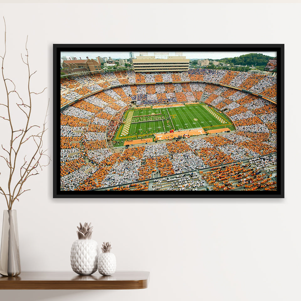 Tennessee Volunteers Stadium Framed Canvas Prints Neyland Stadium American Football,Sport Stadium Art Prints, Fan Gift