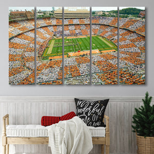 Tennessee Volunteers Stadium Canvas Prints Neyland Stadium American Football,Multi Panels B,Sport Stadium Art Prints, Fan Gift