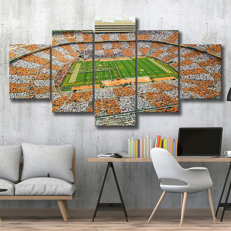 Tennessee Volunteers Stadium Canvas Prints Neyland Stadium American Football,Multi Panels,Sport Stadium Art Prints, Fan Gift
