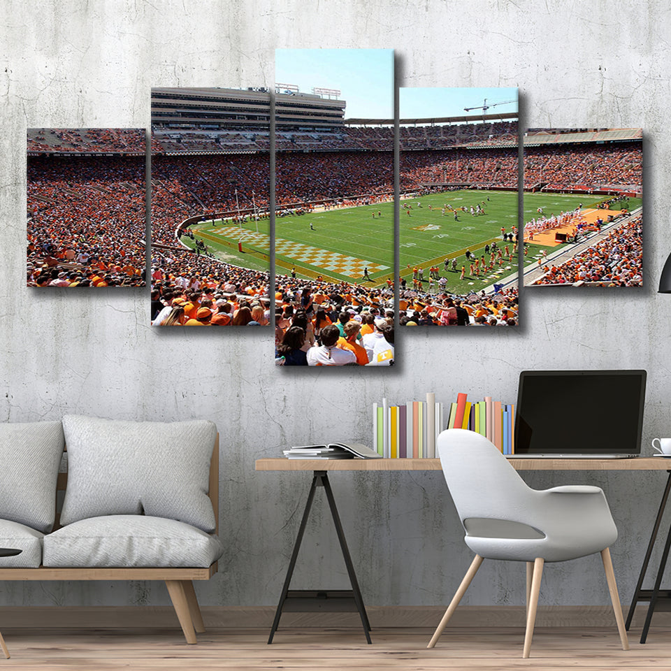 Tennessee Volunteers Stadium Canvas Prints Neyland Stadium Wall Art American Football,Multi Panels,Sport Stadium Art Prints, Fan Gift