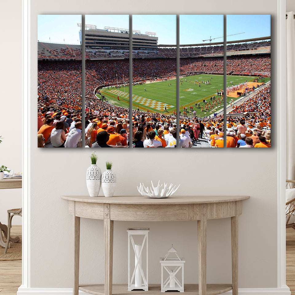 Tennessee Volunteers Stadium Canvas Prints Neyland Stadium Wall Art,Multi Panels B,Sport Stadium Art Prints, Fan Gift