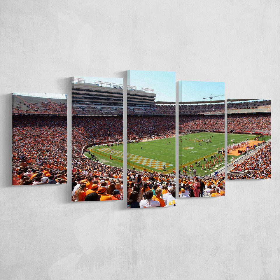 Tennessee Volunteers Stadium Canvas Prints Neyland Stadium Wall Art American Football,Multi Panels,Sport Stadium Art Prints, Fan Gift