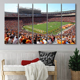 Tennessee Volunteers Stadium Canvas Prints Neyland Stadium Wall Art,Multi Panels B,Sport Stadium Art Prints, Fan Gift