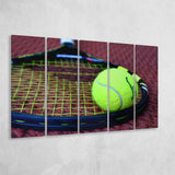 Tennis, Tennis 5 Panels B,Large Canvas,Canvas Prints Wall Art Home Decor
