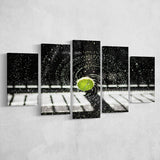 Tennis Wall Art Tennis Fan Gift 5 Piece Canvas Prints Wall Art Decor, Multi Panels, Mixed Canvas
