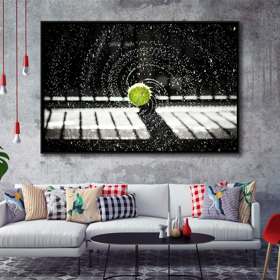 Tennis Wall Art Tennis Fan Gift Framed Canvas Prints Wall Art Decor, Framed Picture, Floating Frame