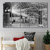 Tesla Coil Photo Black And White Print, Nikola Tesla Larger Canvas Art, 5 Piece Canvas Prints Wall Art Decor