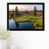 Tetherow Golf Club, Hole 13, Golf Art Print, Framed Canvas Prints Wall Art Decor, Floating Frame