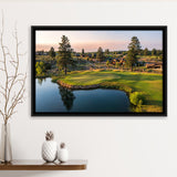 Tetherow Golf Club, Hole 13, Golf Art Print, Framed Canvas Prints Wall Art Decor, Floating Frame