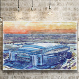 Texans Football Stadium NRG Stadium Watercolor, Sport Art Prints Fan Gift, Canvas Prints Wall Art Decor
