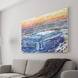 Texans Football Stadium NRG Stadium Watercolor, Sport Art Prints Fan Gift, Canvas Prints Wall Art Decor