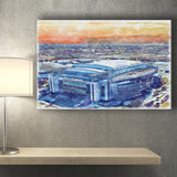 Texans Football Stadium NRG Stadium Watercolor, Sport Art Prints Fan Gift, Canvas Prints Wall Art Decor