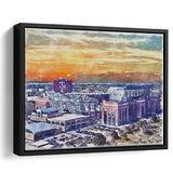 Texas AM Aggies Kyle Field Watercolor, Sport Art Prints Fan Gift, Framed Canvas Prints Wall Art Decor