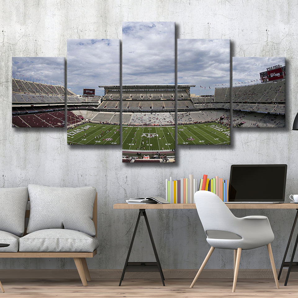 Texas AM Aggies Stadium Canvas Prints Kyle Field Stadium Wall,Multi Panels,Sport Stadium Art Prints, Fan Gift