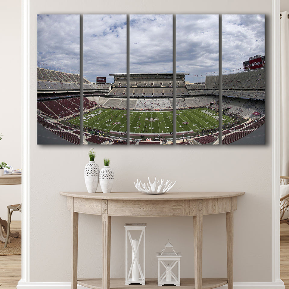 Texas AM Aggies Stadium Canvas Prints Kyle Field Stadium Wall,Multi Panels B,Sport Stadium Art Prints, Fan Gift