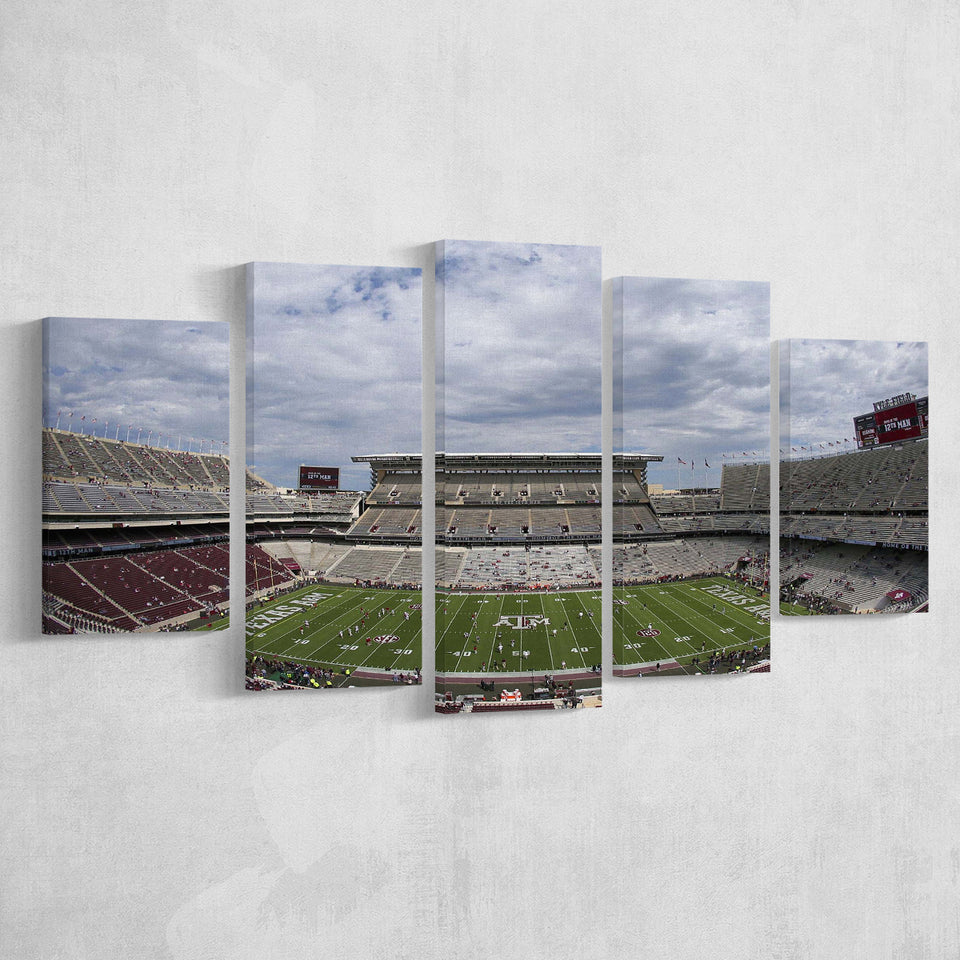 Texas AM Aggies Stadium Canvas Prints Kyle Field Stadium Wall,Multi Panels,Sport Stadium Art Prints, Fan Gift
