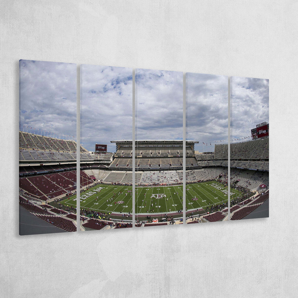 Texas AM Aggies Stadium Canvas Prints Kyle Field Stadium Wall,Multi Panels B,Sport Stadium Art Prints, Fan Gift
