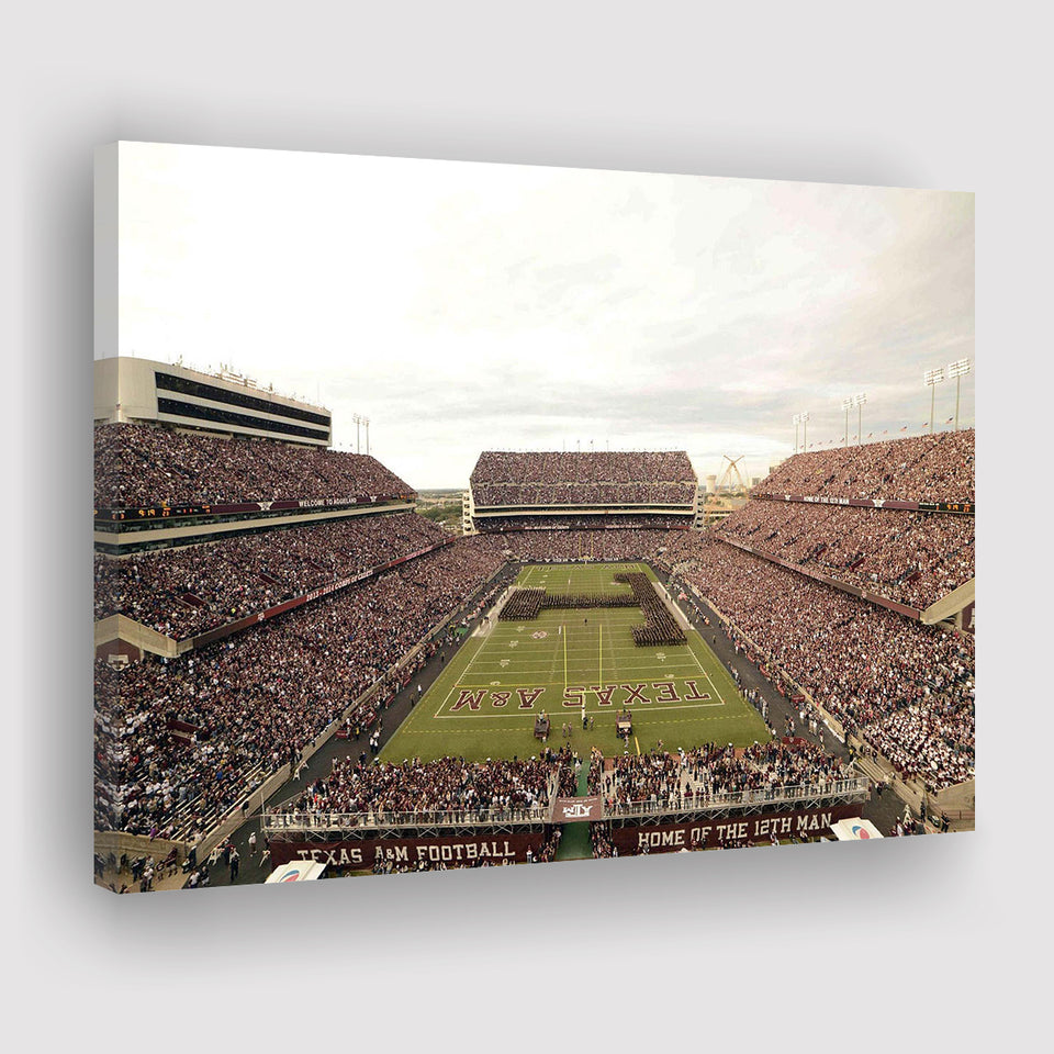Texas AM Aggies Wall Art Kyle Field Stadium,Sport Stadium Art Prints, Fan Gift, Wall Decor