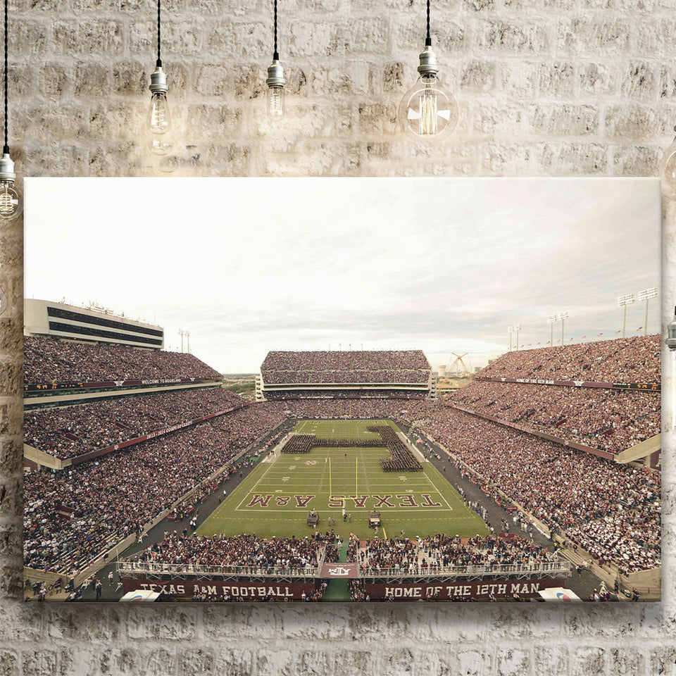 Texas AM Aggies Wall Art Kyle Field Stadium,Sport Stadium Art Prints, Fan Gift, Wall Decor