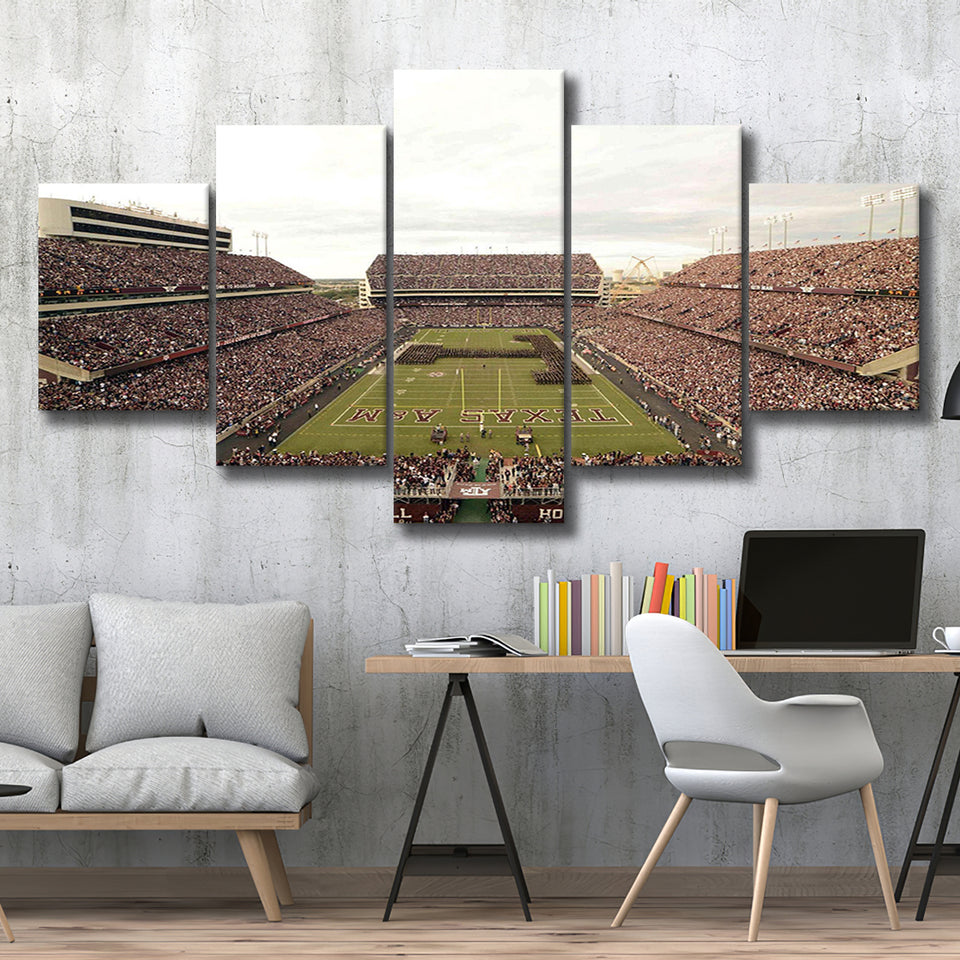 Texas AM Aggies Wall Art Kyle Field Stadium,Multi Panels,Sport Stadium Art Prints, Fan Gift