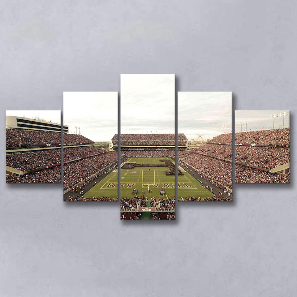 Texas AM Aggies Wall Art Kyle Field Stadium,Multi Panels,Sport Stadium Art Prints, Fan Gift
