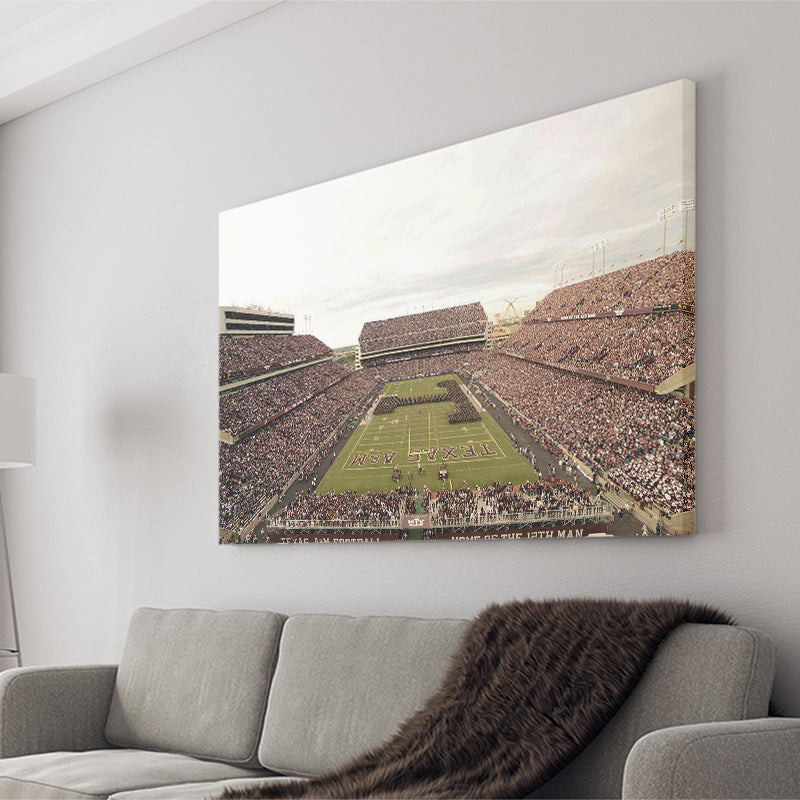 Texas AM Aggies Wall Art Kyle Field Stadium,Sport Stadium Art Prints, Fan Gift, Wall Decor