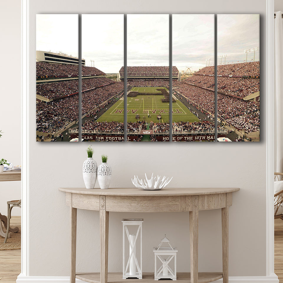 Texas AM Aggies Wall Art Kyle Field Stadium,Multi Panels B,Sport Stadium Art Prints, Fan Gift