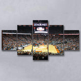 Texas Longhorns Stadium Canvas Prints Frank Erwin Center Wall Art,Multi Panels,Sport Stadium Art Prints, Fan Gift