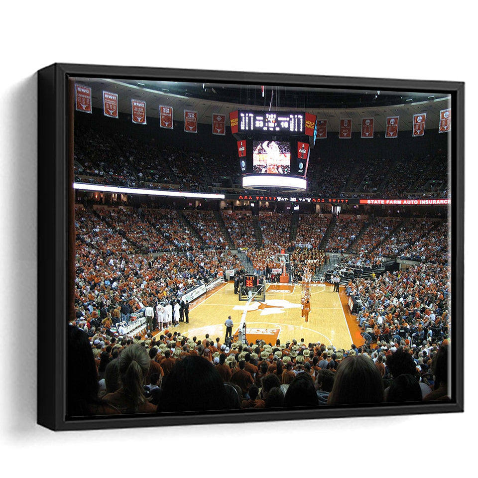 Texas Longhorns Stadium Framed Canvas Prints Frank Erwin Center Wall Art,Sport Stadium Art Prints, Fan Gift
