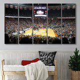 Texas Longhorns Stadium Canvas Prints Frank Erwin Center Wall Art,Multi Panels B,Sport Stadium Art Prints, Fan Gift