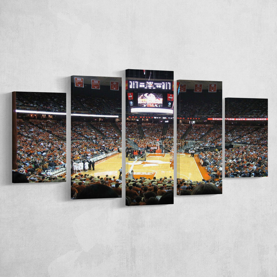 Texas Longhorns Stadium Canvas Prints Frank Erwin Center Wall Art,Multi Panels,Sport Stadium Art Prints, Fan Gift