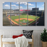 Texas Rangers Stadium Canvas Prints Globe Life Field Wall Art,Multi Panels B,Sport Stadium Art Prints, Fan Gift