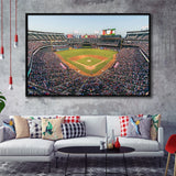 Texas Rangers Stadium Framed Canvas Prints Globe Life Field Wall Art,Sport Stadium Art Prints, Fan Gift