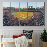 Texas Rangers Stadium Canvas Prints Globe Life Field Wall Art,Multi Panels B,Sport Stadium Art Prints, Fan Gift