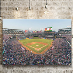 Framed Texas Rangers Ballpark in Arlington Opening Day Baseball Aerial  Print F7532A