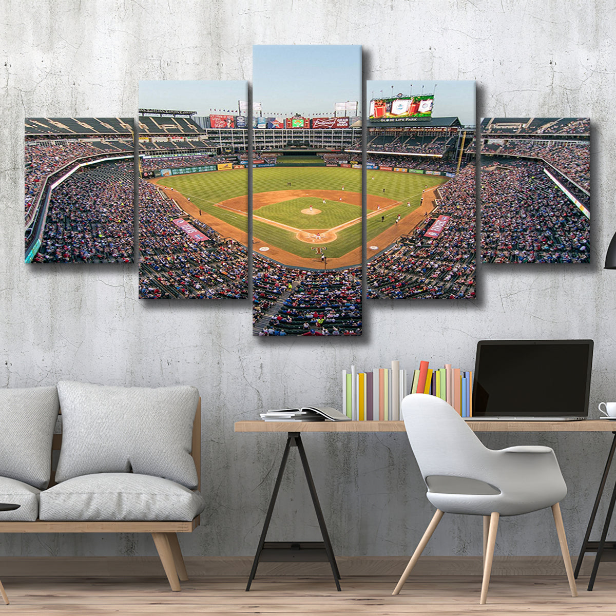 Texas Rangers Stadium Canvas Prints Globe Life Field Wall Art,Multi Pa –  UnixCanvas