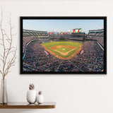 Texas Rangers Stadium Framed Canvas Prints Globe Life Field Wall Art,Sport Stadium Art Prints, Fan Gift