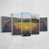 Texas Rangers Stadium Canvas Prints Globe Life Field Wall Art,Multi Panels,Sport Stadium Art Prints, Fan Gift