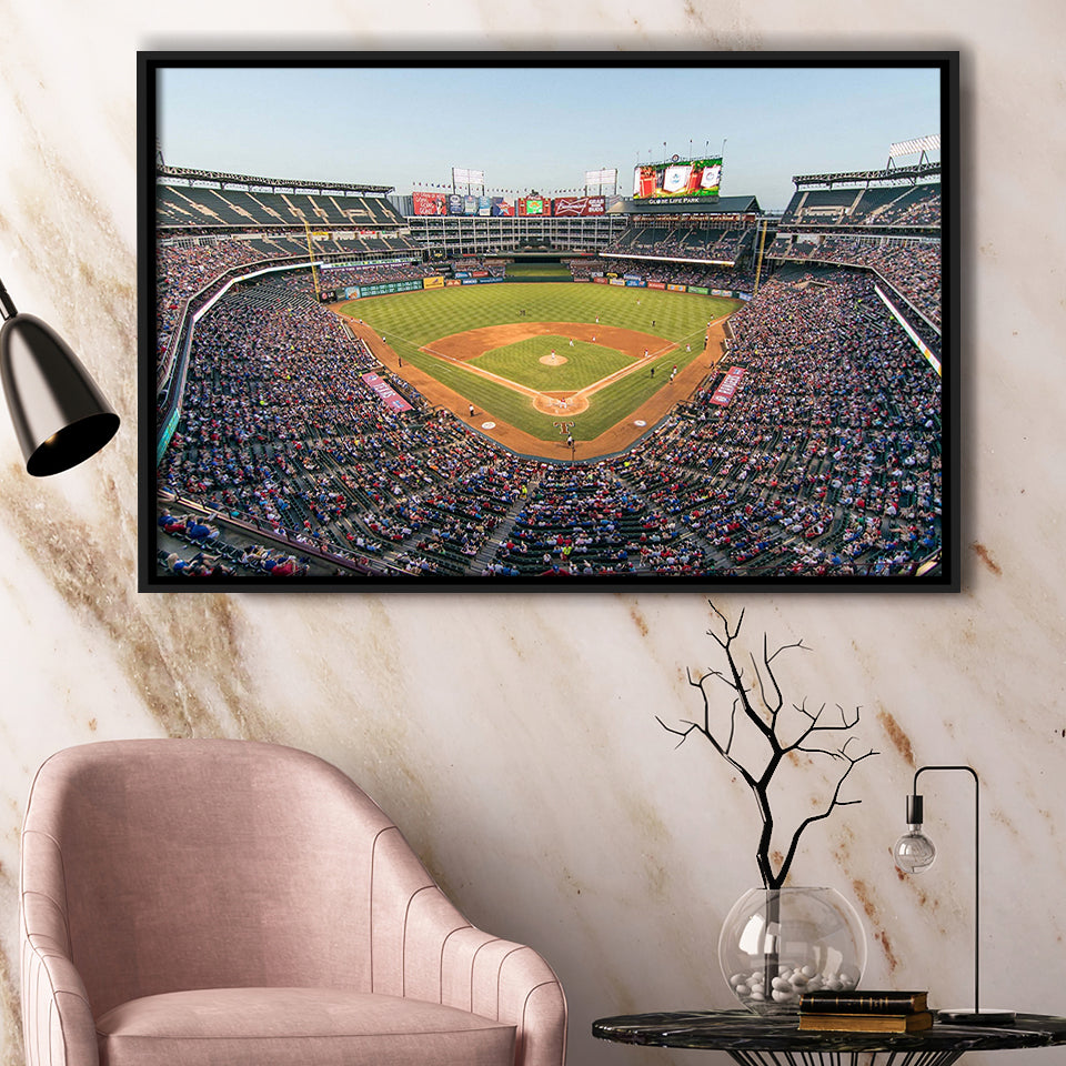 Texas Rangers Stadium Framed Canvas Prints Globe Life Field Wall Art,S ...