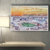 Texas Tech Red Raiders Jones ATT Stadium Watercolor, Sport Art Prints Fan Gift, Canvas Prints Wall Art Decor