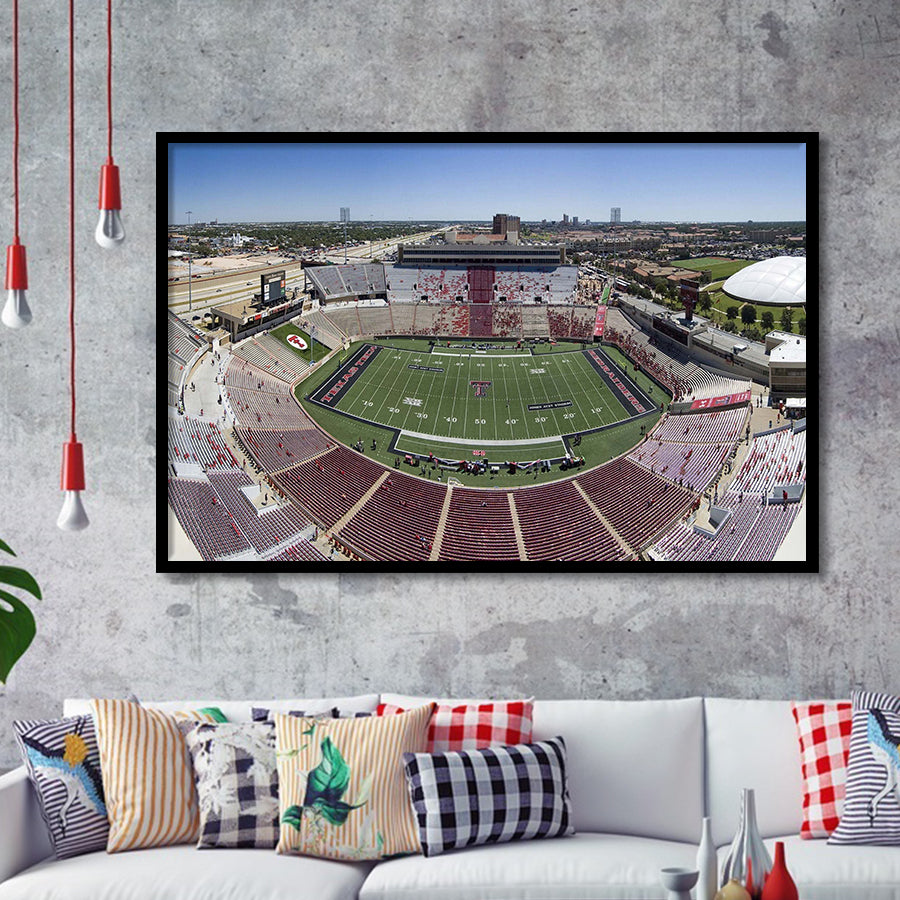 Texas Tech Red Raiders Wall Art Jones ATT,Sport Stadium Art Prints, Fan Gift, Wall Decor