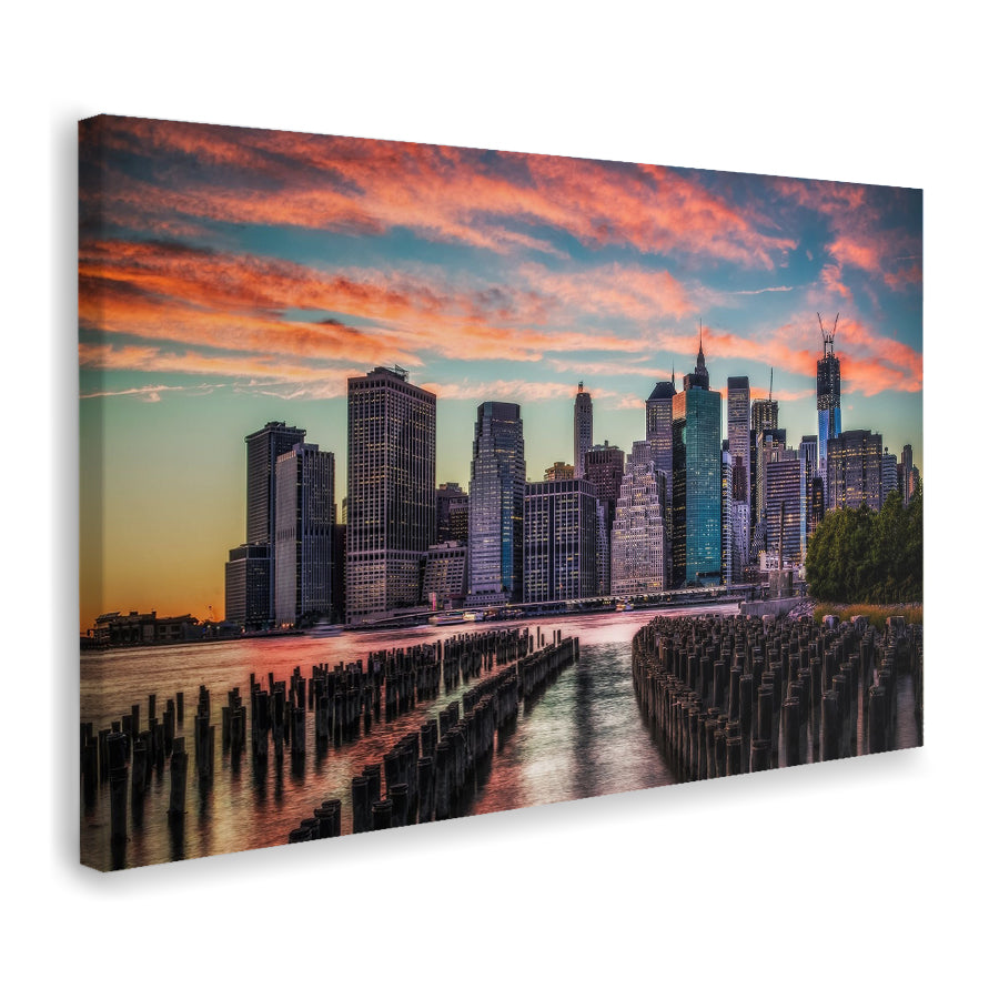 Skyscrapers From Manhattan New York Canvas Wall Art - Canvas Prints, Prints for Sale, Canvas Painting, Canvas On Sale