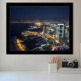 The Aerial Night Shot Of The Beirut In Lebanon Framed Art Prints Wall Decor - Painting Art, Wall Art, Home Decor