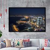 The Aerial Night Shot Of The Beirut In Lebanon Framed Art Prints Wall Decor - Painting Art, Wall Art, Home Decor