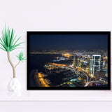 The Aerial Night Shot Of The Beirut In Lebanon Framed Art Prints Wall Decor - Painting Art, Wall Art, Home Decor