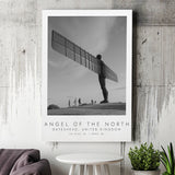 The Angel Of The North, Gateshead England Black And White Art Canvas Prints Wall Art Home Decor
